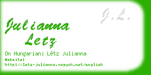 julianna letz business card